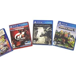 SOLD PS4 Game Bundle Gran Turismo - Sport, MINECRAFT, Nickelodeon, Last Guardian